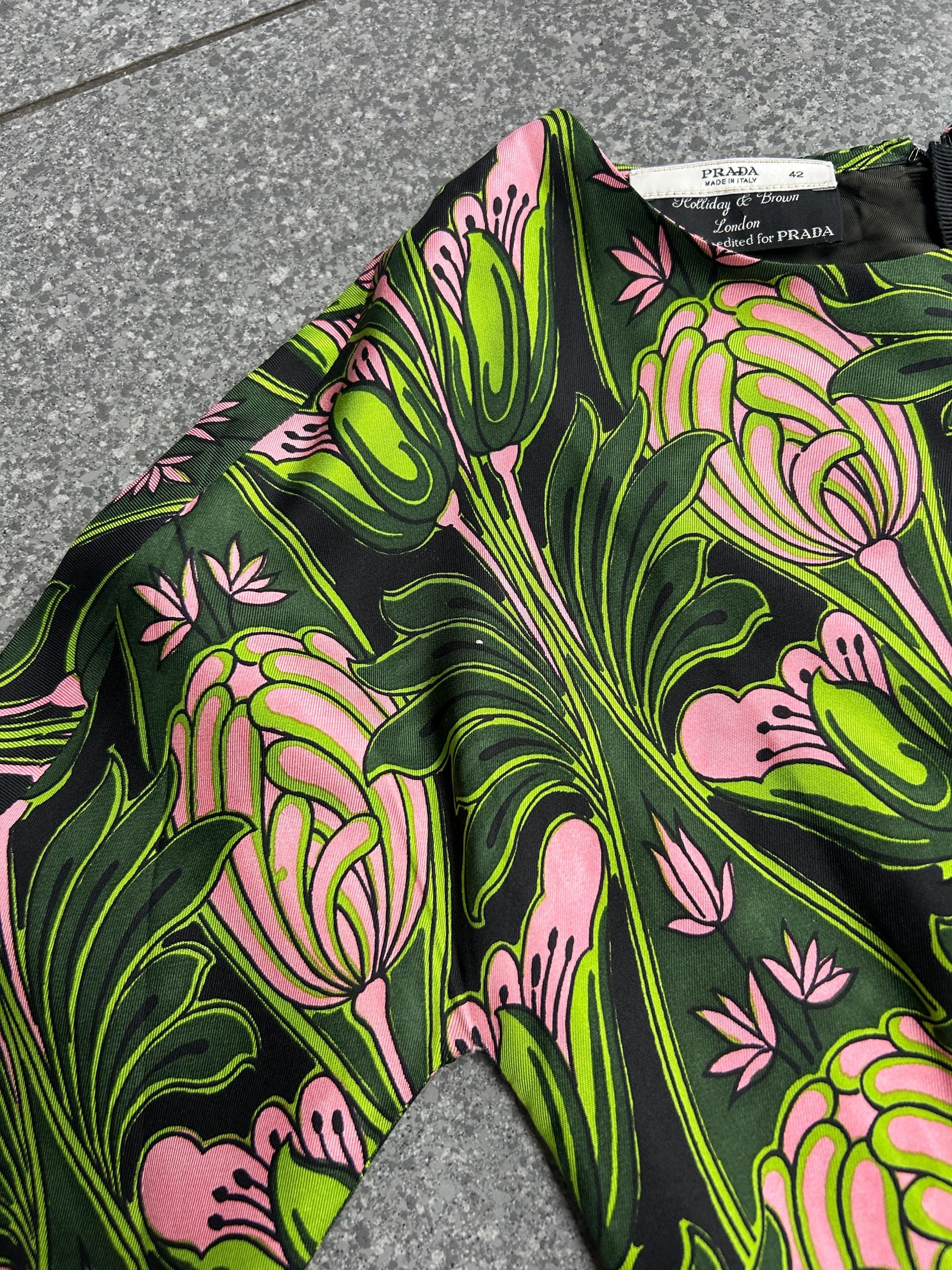Incredible 2003 Fall/winter Prada Holliday & Brown Printed Silk