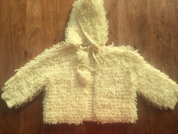 Yellow shaggy shop cardigan