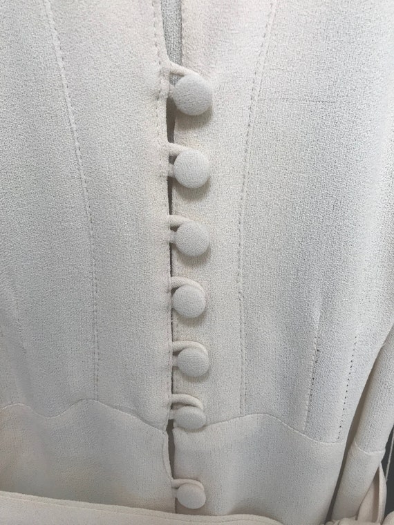Floor length cream Ossie Clark for Radley 1970s c… - image 5