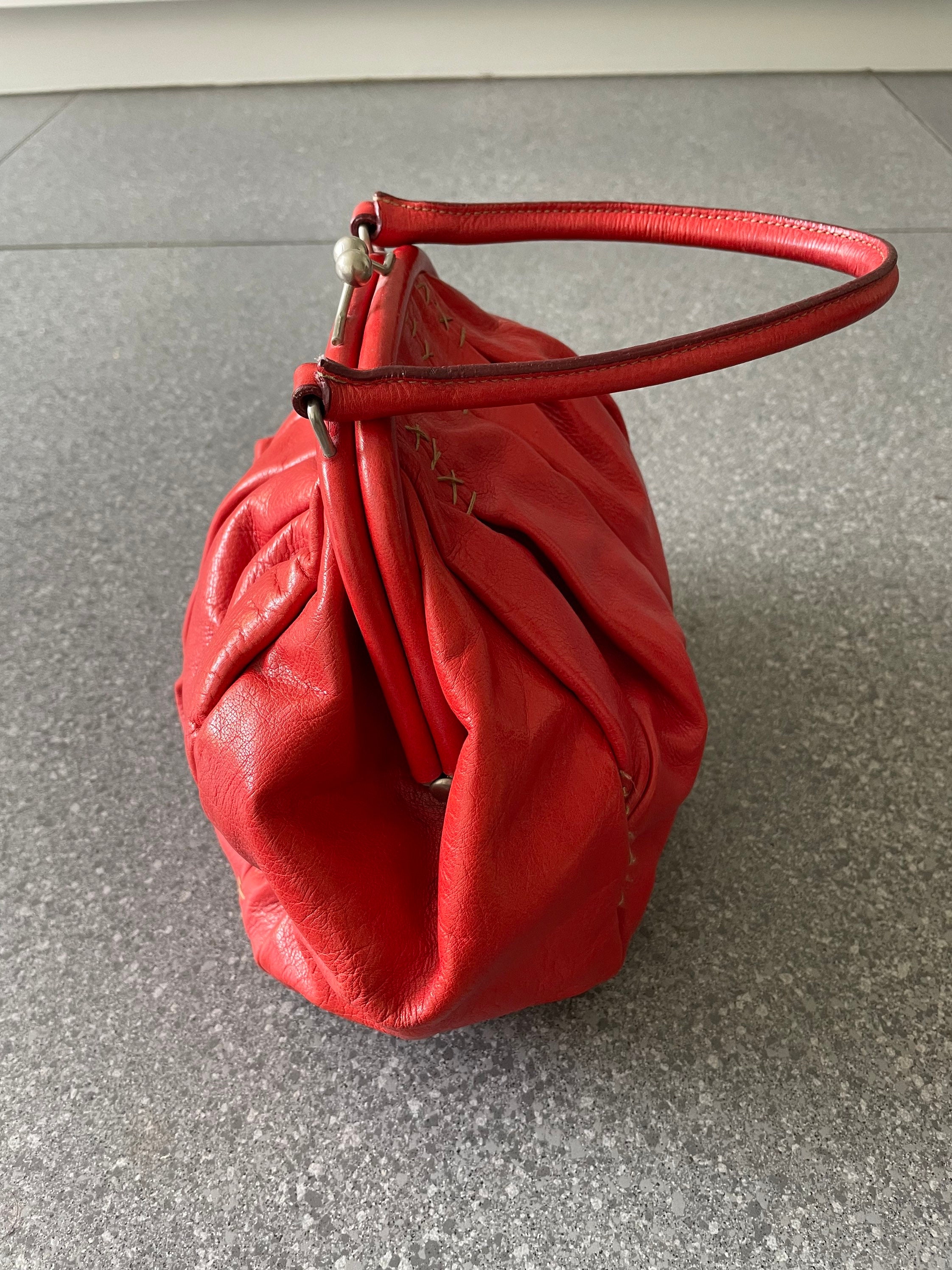 Miu Miu Cherry Red Leather Clutch Purse Bag - Etsy