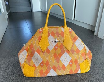 Vivienne Westwood Yellow/ Tangerine Argyll Classic Derby Bag