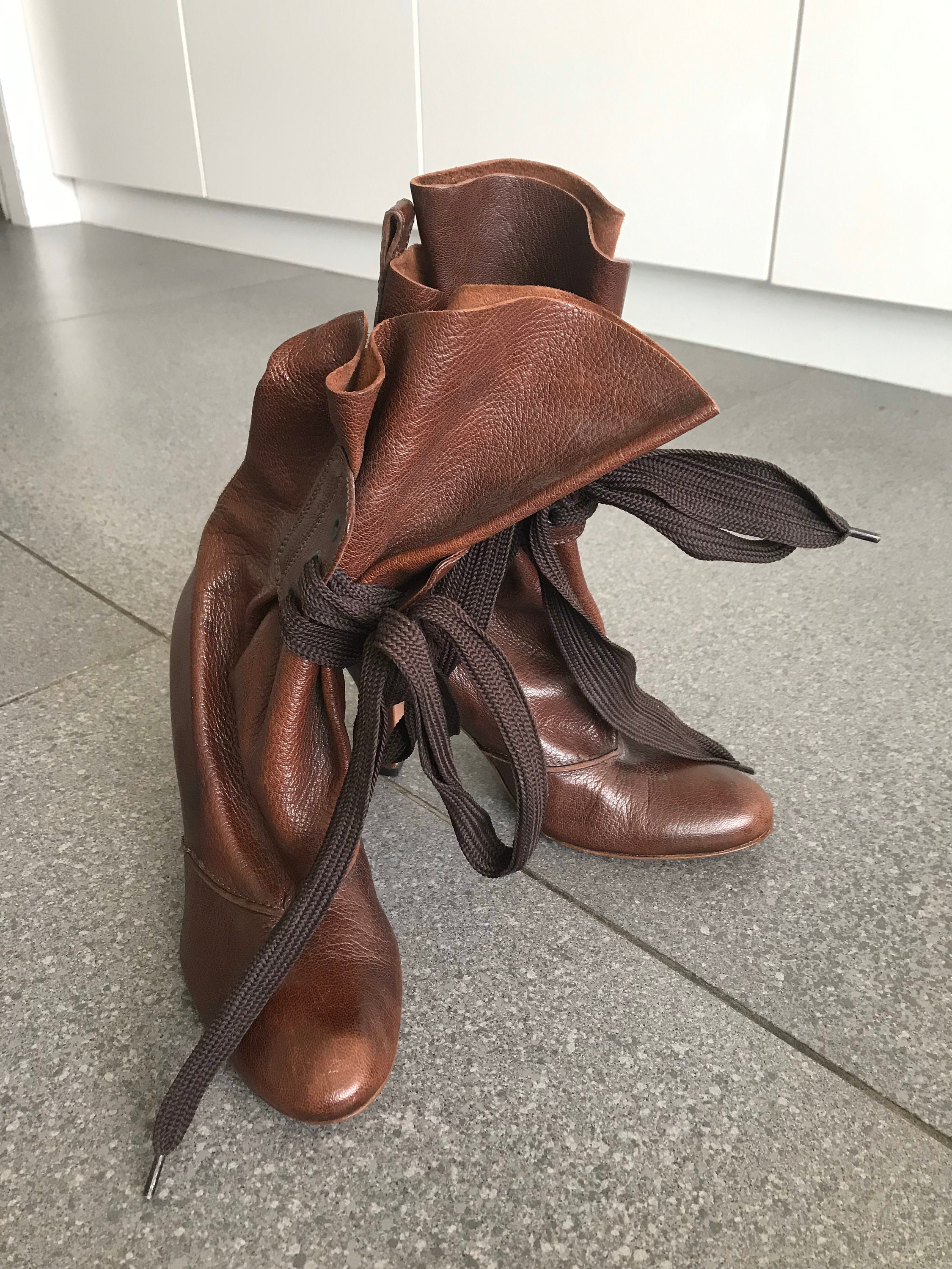 Incredible Vivienne Westwood Gold Label Bag/sack Boots Size 38 
