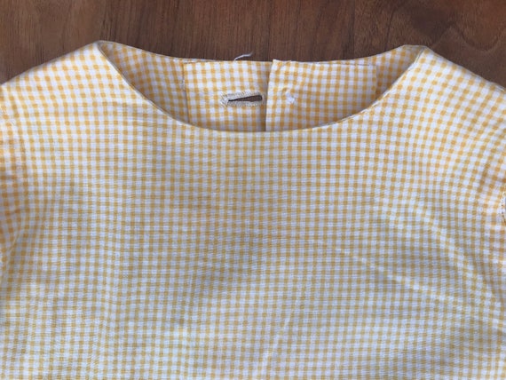 Sunshine yellow gingham 60s shift dress wonderful… - image 3