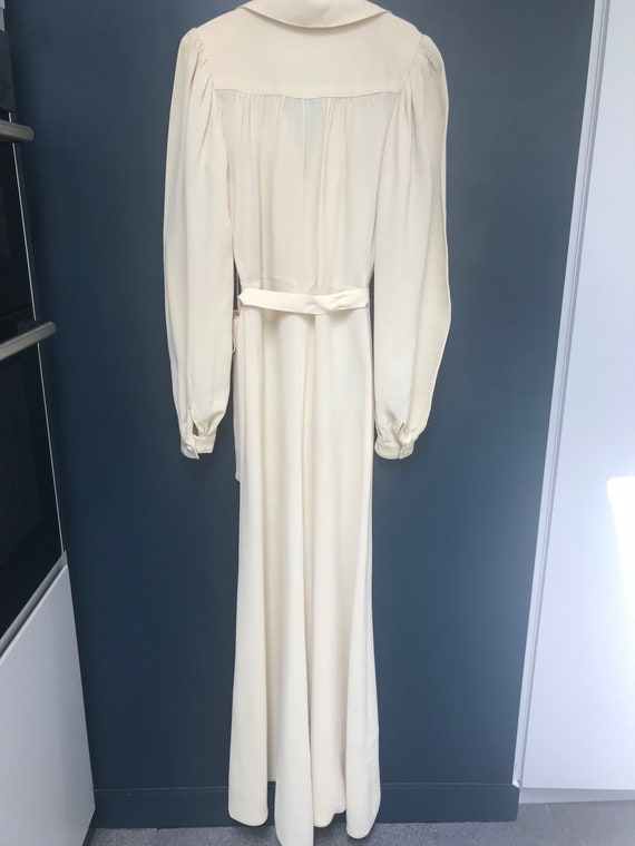 Floor length cream Ossie Clark for Radley 1970s c… - image 9
