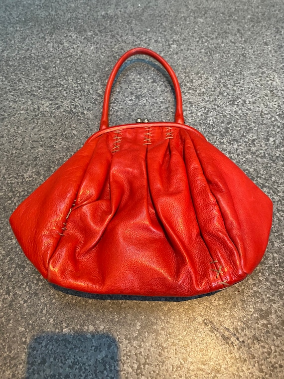 Miu Miu Cherry Red Leather Clutch Purse Bag - Etsy Israel