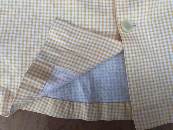 Sunshine yellow gingham 60s shift dress wonderful… - image 7