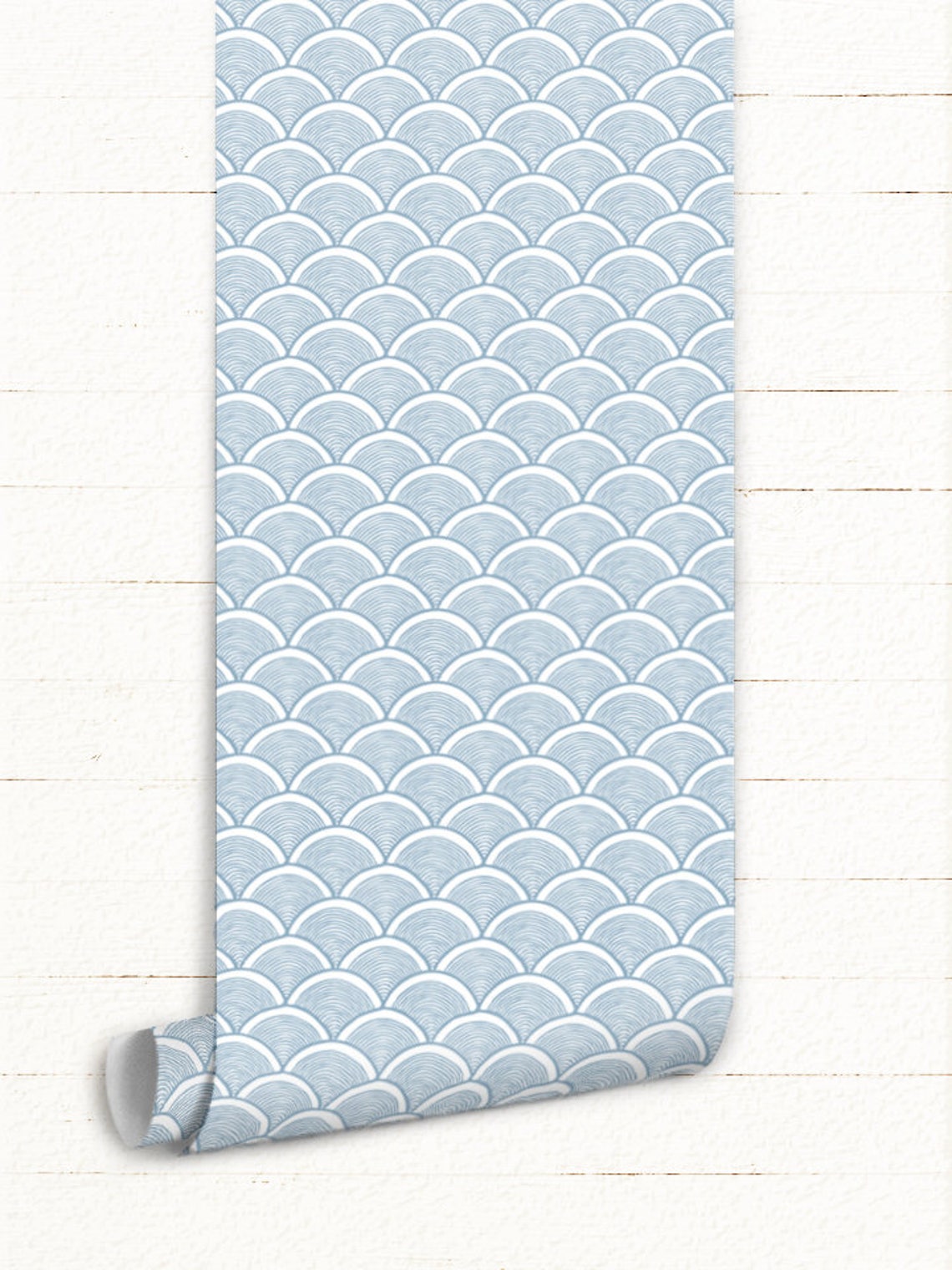 Aqua Circles Removable Wallpaper Blue Wall Mural Etsy