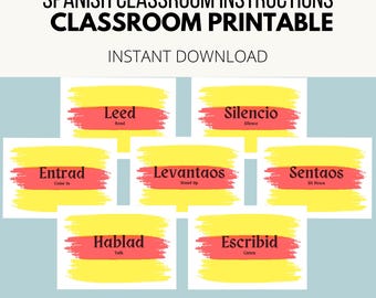 Spanish Flag Classroom Instruction Flashcards