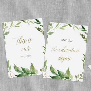 Cartes d’étape FIV | Parcours de grossesse | Floral | Infertilité |  Accessoires photo | Souvenirs | Jeu de 36 cartes - Elisa