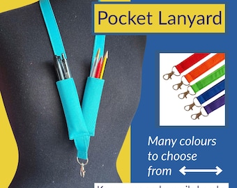 Pen Pocket Lanyard: Art Teacher Tool Holder, Scissors Case for Sewing