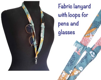 Glasses Lanyard, Pen Holder Neck Strap, Leopard Gift for Her, Gift for Teacher, Office Lanyard, Cheetah Lover