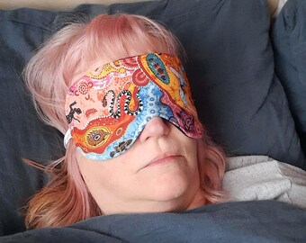 Aboriginal Art Sleep Mask: Adjustable Australian Travel Gift