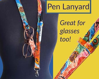 Aboriginal Dot Art Lanyard: Pen & Glasses Holder, Teacher Nurse Gift or Aussie Friend