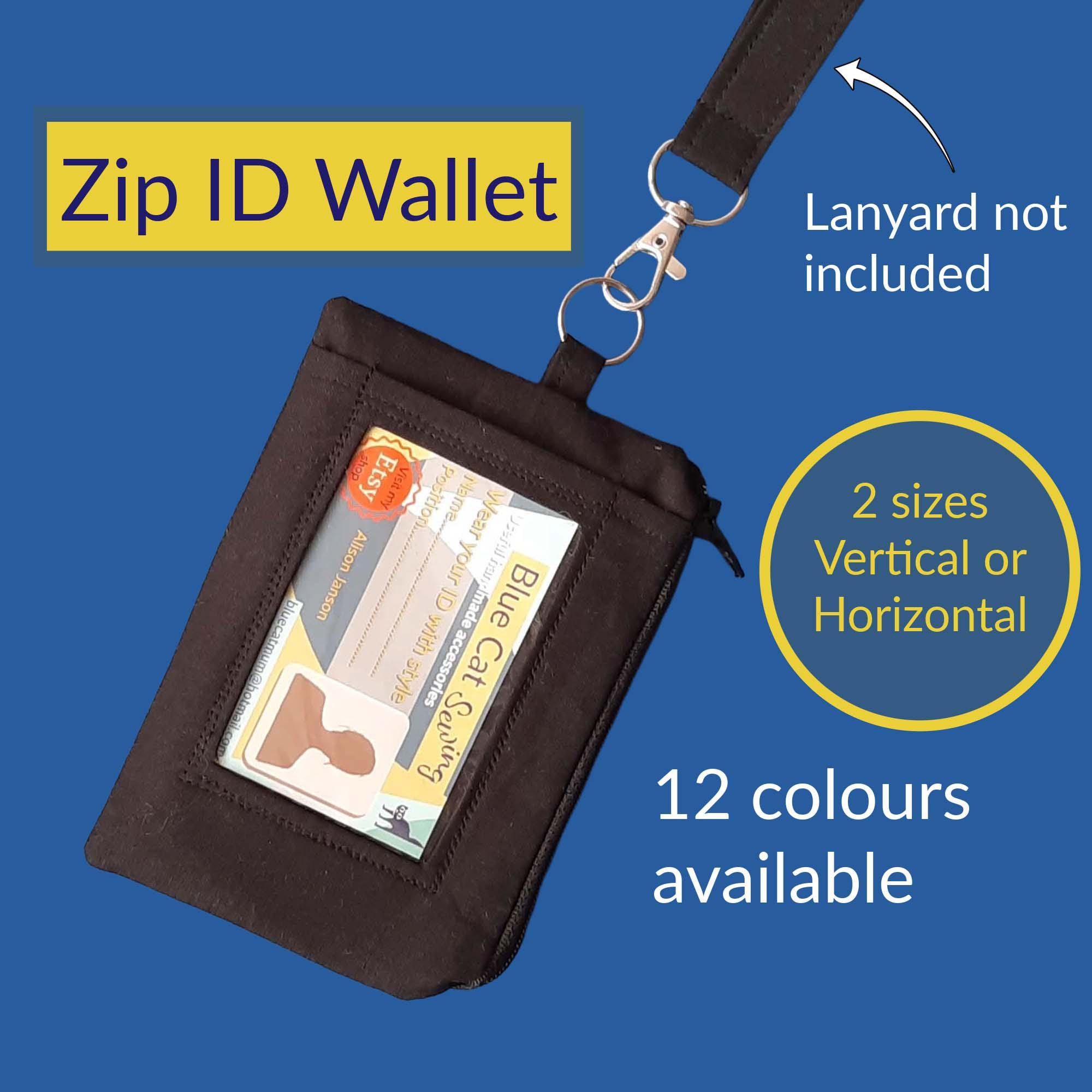 Id Badge With Zipper Wallet
