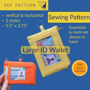 ID Wallet Sewing Pattern: Teacher Lanyard Pouch, PDF Instant Download