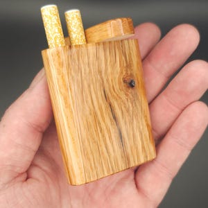 Handmade Mini Oak Walnut Double Dugout/One Hitter