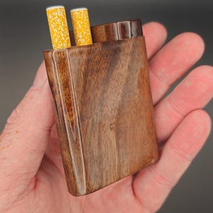 Handmade Mini Black Walnut Double Dugout/One Hitter