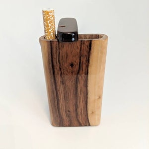 Ręcznie robiony czarny orzechowy drewniany Dugout/One Hitter
