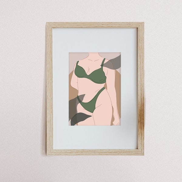 Bathroom Art | “Curvescent” 2022 | Fine Art Print | Naked Lady Art | Multiple Skin Tones Available | Naked Woman | Custom Wall Art