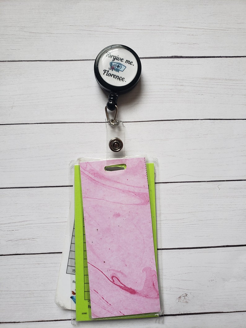 Nurse Badge Reel||Florence Forgive Me Badge||Funny Nurse Badge Reel||Cute Nurse Badge Reel||Nurse Gift||RN Badge Reel||Nurse Badge Holder||