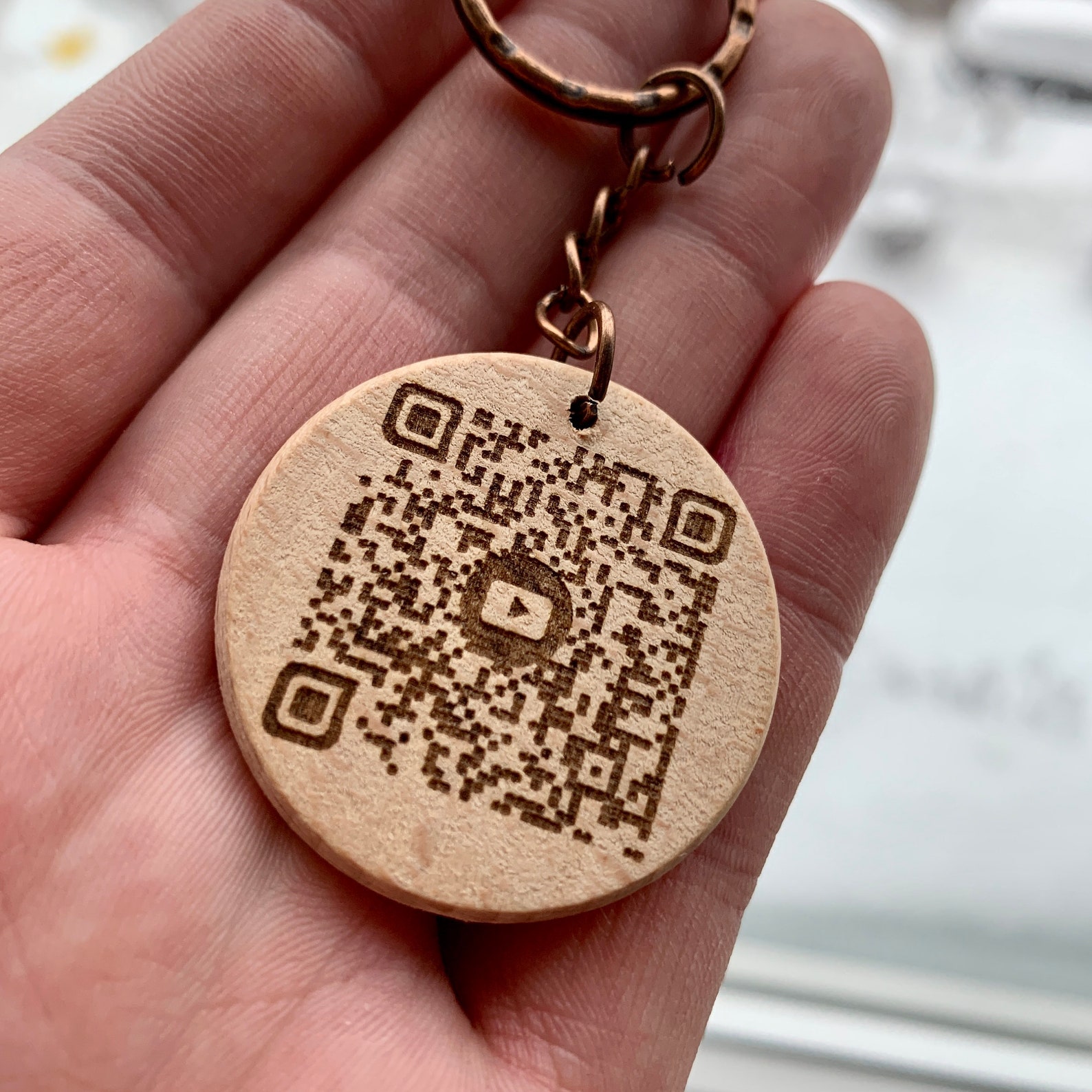 QR Code Keychain Spotify Keychain Youtube Keychain Tiktok Etsy