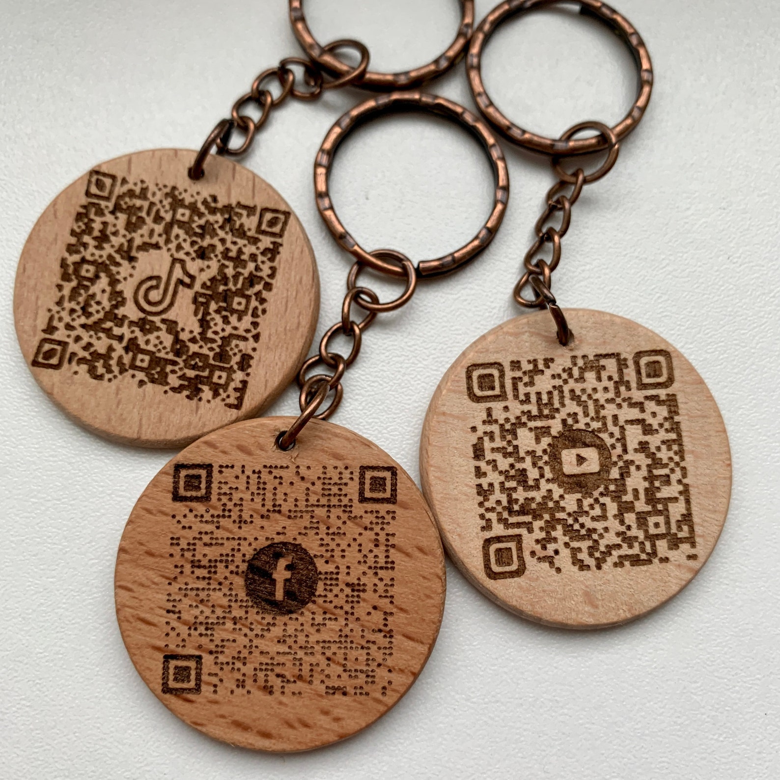 QR Code Keychain Spotify Keychain Youtube Keychain Tiktok Etsy