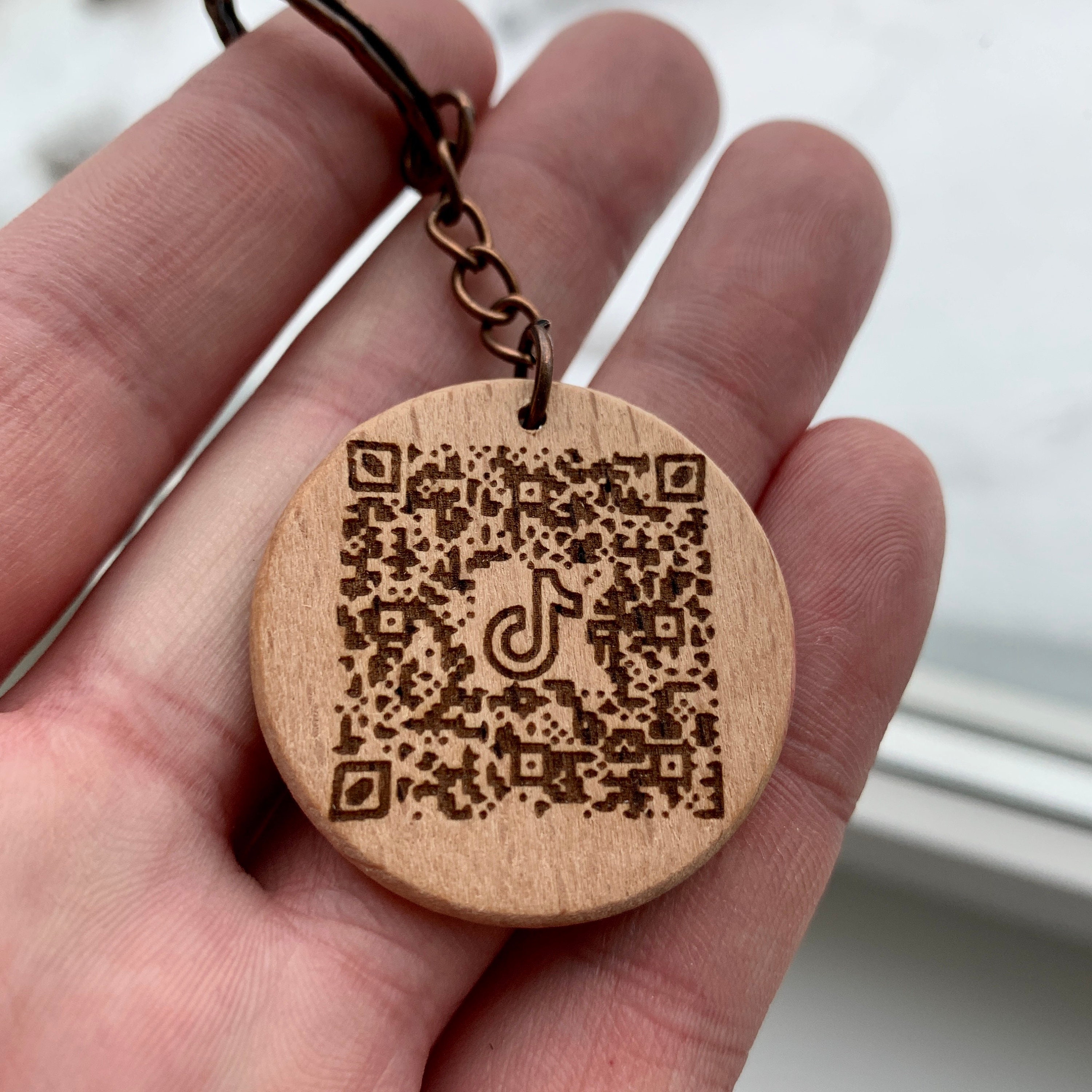 QR Code Keychain Spotify Keychain Youtube Keychain Tiktok Etsy