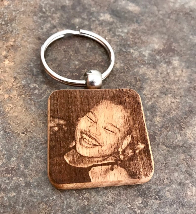 Custom Keychain Picture Keychain Personalized Engraved Etsy