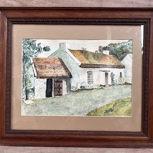 Irish Thatched Cottage Home Painting 50 x 52 cm (sale half price)