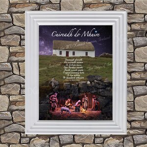 Cuireadh do Mhuire, Nollaig, Aran Islands 10 x 8 inch Framed Print