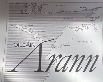 Uber Rare Tim Robinson: Map of Oileáin Árann (Aran Islands) first edition, 1975