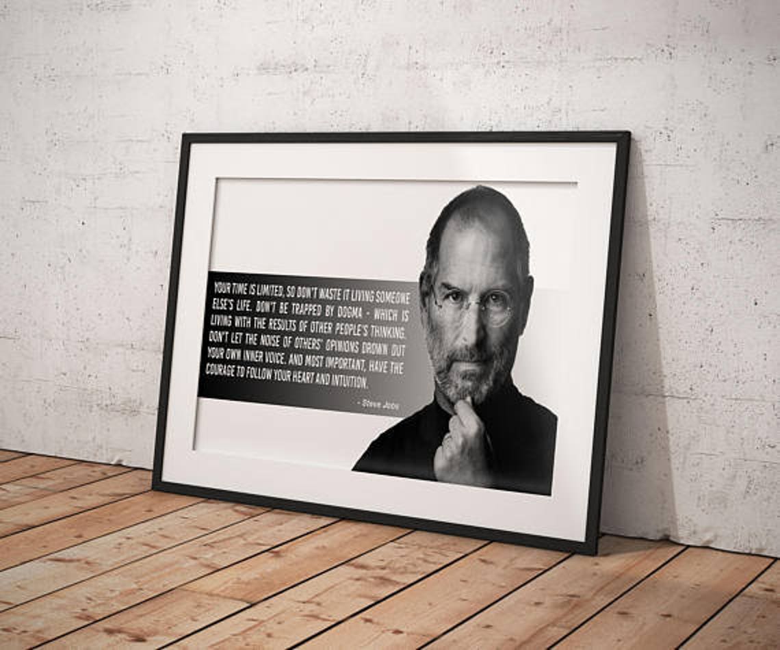 Steve Jobs Printable Poster Inspirational Quote Art Print | Etsy