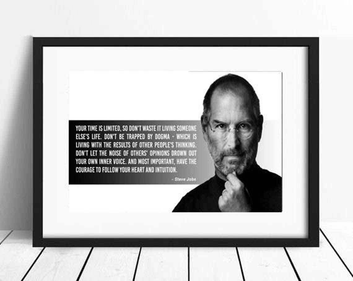 Steve Jobs Printable Poster Inspirational Quote Art Print | Etsy