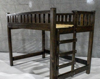 Rustic Farmhouse Loft Bed - Solid Wood/Handcrafted in the Midwest/Free Shipping/Twin