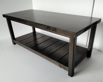 Rustic Farmhouse Coffee Table/ Solid Wood Coffee Table / Modern / Urban / Cottage Coffee Table