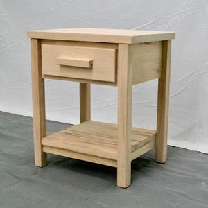 Solid Wood 1 Drawer Nightstand ~ Unfinished | Dovetail | Handcrafted | Amish Made in the USA | Free Shipping!