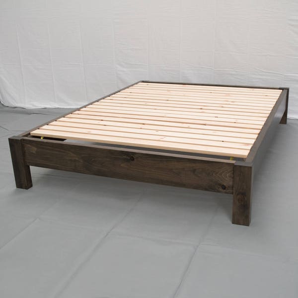 Rustic Farmhouse Platform Bed Frame - Solid Wood/Handcrafted in the Midwest/Free Shipping/Queen