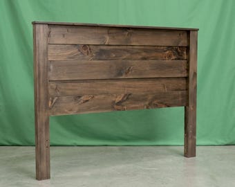 Rustic Solid Wood Headboard ~ Queen ~ Amish Handcrafted in USA | Modern | Midwest Farmhouse Furniture
