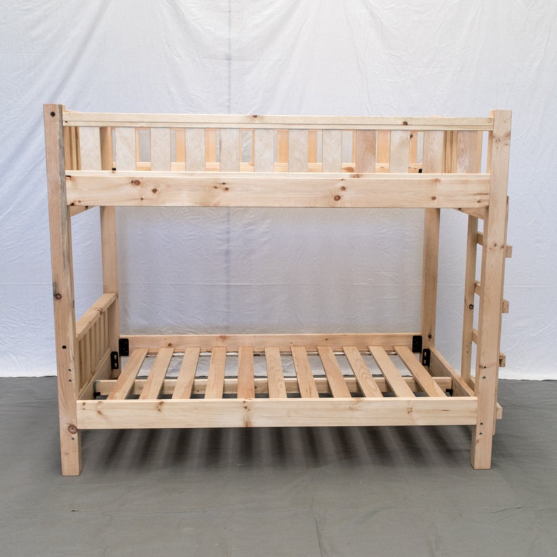 Unfinished Farmhouse Bunk Bed / Traditional Bunk Bed / Wood Etsy