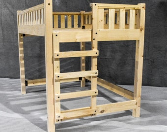 Solid Wood Handmade Loft Bed ~ Queen ~ Unfinished | Amish Handcrafted in USA | DIY | Midwest Farmhouse Furniture