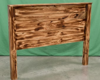 Handmade Solid Wood Headboard ~ Twin ~ Torched | Amish Handcrafted in USA | Midwest Farmhouse Furniture