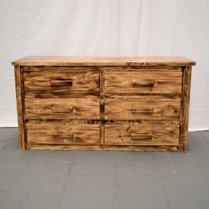 Torched Farmhouse 6 Drawer Dresser / Wood Dresser / Modern / Urban / Cottage Dresser image 2