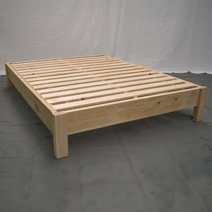 Unfinished Farmhouse Platform Bed Frame - Solid Wood/Handcrafted in the Midwest/Free Shipping/Full