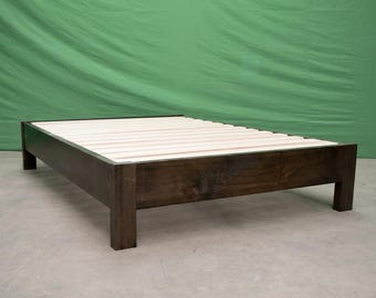 Rustic Platform Bed Frame ~ Twin ~ Amish Handcrafted in USA | Solid Wood | Modern | Midwest Farmhouse Furniture