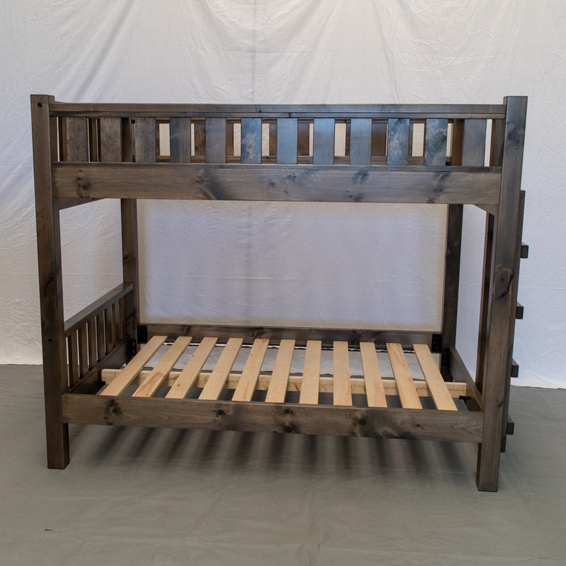 Rustic Farmhouse Bunk Bed Traditional Wood Image 0 1 2