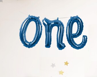 silver one balloon