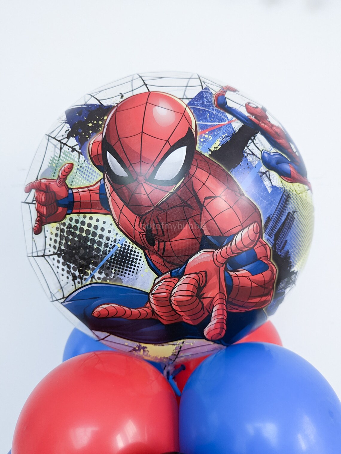 Spiderman Balloons Tower Sculpture Kids Party Decorations Etsy UK