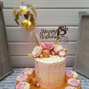 6pcs/lot Balloon Cake Topper Happy Birthday Cake Topper Wedding Party Deorat^S5 6pcs/lot Balloon Cake Topper Happy Birthday Cake Topper Wedding Party Deorat^S5