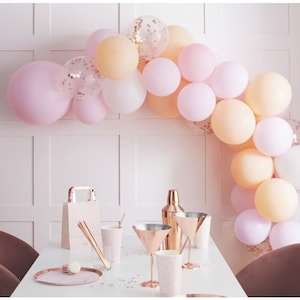 Pink Peach Balloon Garland Kit Arch  Wedding Decorations  Baby Shower Birthday Party Balloons Hen Decorations Backdrop Blush Bachelorette