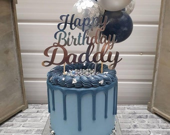 Confetti Balloon Cake Topper 5" Mini Bunting Arch Garland Party Birthday Wedding Hen Baby Engaged Cake One Smash Gift Navy Silver Confetti